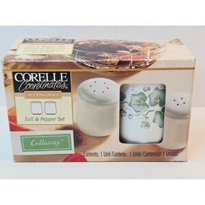 Vintage Corelle Coordinates Callaway Salt and Pepper Shaker Set 3" NEW 2002